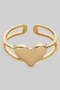 Cutout Brass Puff Heart Ring