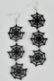 Triple Tiered Spider Web Drop Earrings