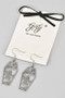 18K Gold Dipped Ghost Web Coffin Drop Earrings