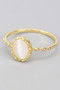 Textured Opal Oval Stone Ring