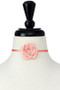 Center Flower Multi Row Choker Necklace