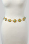 Floral Squash Blossom Link Chain Belt With Tq