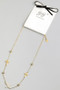 18K Gold Dipped Cross And Rhinestone Necklace