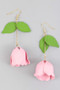 Dangling Tulip Drop Earrings
