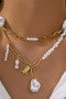 Layered Fresh Water Pearl Necklace With Boot Charm