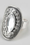 Lavish Shield Ring With Stones