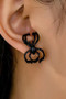 Black Spider Ear Huggies