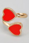 Twisted Red Heart Ring