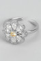 Dazzling Cz Stone Flower Ring