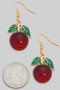 Stone Cherry Drop Earrings - #KE25677