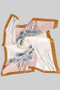 Ginkgo Leaf Color Block Square Scarf