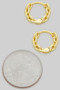Brass Chain Huggies