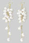 Tiered Pearl Cluster Drop Earrings
