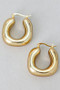 Stainless Steel Square Hinge Hoop Earrings
