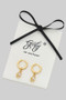 Cz Pave 18K Gold Dipped Huggies With Teardrop Cz