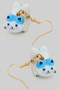 Adorable Porcelain Cat Drop Earrings
