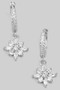 Brass Huggies With Cz Pave And Cz Star Charm