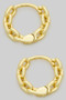 Brass Chain Huggies