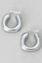 Stainless Steel Square Hinge Hoop Earrings