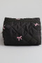 Quilted Bow Makeup Pouch
