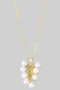Pearl Cluster Pendant Chain Necklace
