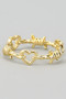 Brass Barbed Wire Heart Ring