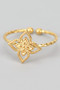 Delicate Flower Cut Out Brass Ring