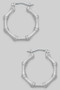 Bamboo Brass Hoop Earrings