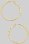 Classic Textured Brass Hoops