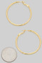 Classic Textured Brass Hoops