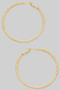 Diamond Cut Textured Brass Hoops