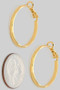 Edgy Brass Hoop Earrings - #GE11175