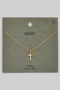 Cz Pave Cross And Fish Pendant Necklace