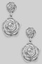 Linear Rose Drop Earrings