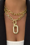 Two Piece Layered Chunky Chain Necklace