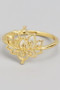 Brass Lotus Cutout Ring