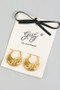 Ornate Butterfly 18K Gold Dipped Hinge Hoops