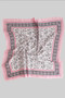 Silky Square Scarf With Filigree And Paisley Print