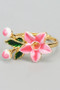 Adjustable Pink Flower Ring