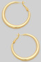 Shiny Brass Hoop Earrings - #GE11174