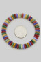 Wide Disc Marble Beaded Stretch Bracelet