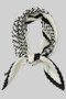 Black And White Ruffled Neck Scarf Or Hair Tie