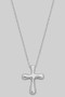 Puff Cross Pendant Necklace