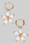 Pearl Flower Hoops