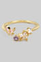 18K Gold Dipped Multi Cz Butterfly Ring