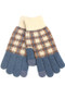 Plaid Print Smart Touch Gloves