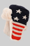 American Flag Fur Trapper Hat