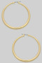 Classic Brass Hinge Hoop Earrings