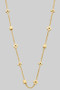 Stainless Steel Gold Dipped Mini Charm Necklace