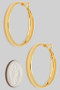 Classic Brass Hoops With Textured Edges